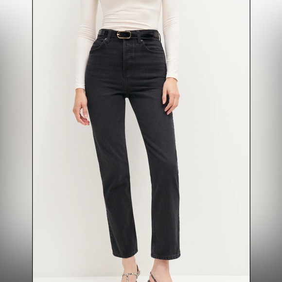 REFORMATION Cynthia High Rise Straight Cropped Jeans NWT - size 26 - Picture 1 of 4